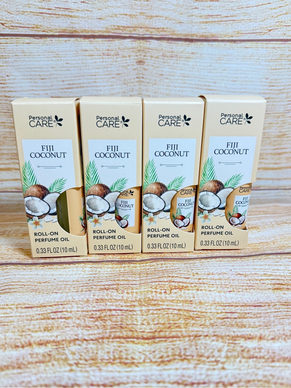4- FIJI COCONUT Roll-On Fragrance Oil 0.33 fl oz Each – Fresh Scent